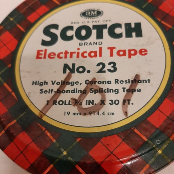 Vintage 1950's Scotch Brand Electrical Tape No 23 Tin With Tape 3M Memorabilia - Picture 5 of 13